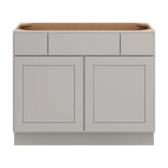CNC Luxor Misty Grey 42" W 2 Drawer Vanity Sink Base Cabinet