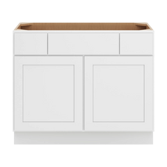CNC Luxor White 42" W 2 Drawer Vanity Sink Base Cabinet