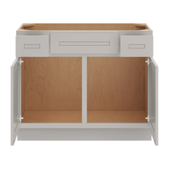 CNC Luxor 5-Piece Misty Grey 42" W 2 Drawer Vanity Sink Base Cabinet