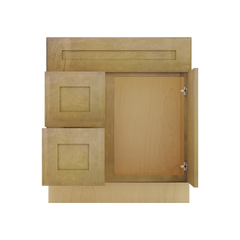 Modernform Cabinet Natural Shaker 30" W X 34 1/2" H X 21" D Combo Cabinet w/2 Tub Drawers
