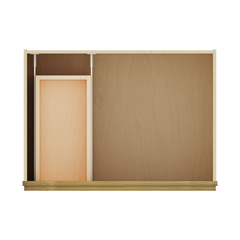 Modernform Cabinet Natural Shaker 30" W X 34 1/2" H X 21" D Combo Cabinet w/2 Tub Drawers