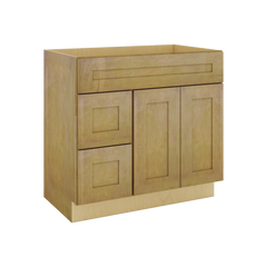 Modernform Cabinet Natural Shaker 36" W X 34 1/2" H X 21" D Combo Cabinet w/2 Tub Drawers