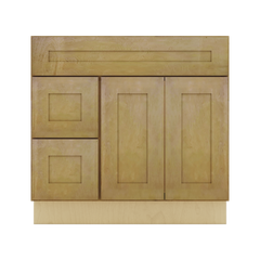Modernform Cabinet Natural Shaker 36" W X 34 1/2" H X 21" D Combo Cabinet w/2 Tub Drawers