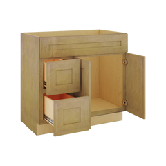 Modernform Cabinet Natural Shaker 36" W X 34 1/2" H X 21" D Combo Cabinet w/2 Tub Drawers