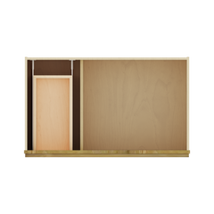 Modernform Cabinet Natural Shaker 36" W X 34 1/2" H X 21" D Combo Cabinet w/2 Tub Drawers