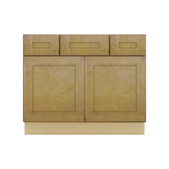 Modernform Cabinet Natural Shaker 42" W X 34 1/2" H X 21" D Combo Cabinet w/2 Side Drawers