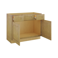 Modernform Cabinet Natural Shaker 42" W X 34 1/2" H X 21" D Combo Cabinet w/2 Side Drawers