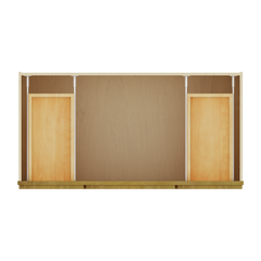Modernform Cabinet Natural Shaker 42" W X 34 1/2" H X 21" D Combo Cabinet w/2 Side Drawers