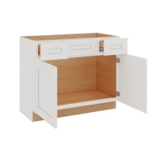 Modernform Cabinet White Shaker 42" W X 34 1/2" H X 21" D Combo Cabinet w/2 Side Drawers