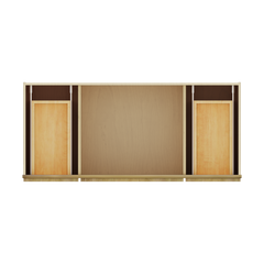 Modernform Cabinet Natural Shaker 48" W X 34 1/2" H X 21" D Combo Cabinet 2 Doors/6 Drawers/1 False Front