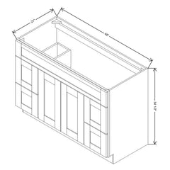 Fabuwood Allure Galaxy Nickel 48"W Vanity Combo Single Sink w/4 Drawers
