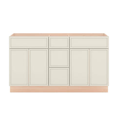 Modernform Cabinet Slim Dove White 60" W X 34 1/2" H X 21" D Combo Cabinet 4 Doors/3 Drawers/2 False Front
