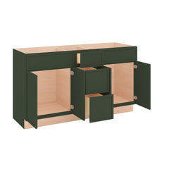 Modernform Cabinet Slim Sage Green 60" W X 34 1/2" H X 21" D Combo Cabinet 4 Doors/3 Drawers/2 False Front
