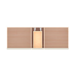 Modernform Cabinet Slim Dove White 60" W X 34 1/2" H X 21" D Combo Cabinet 4 Doors/3 Drawers/2 False Front