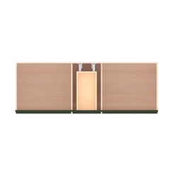 Modernform Cabinet Slim Sage Green 60" W X 34 1/2" H X 21" D Combo Cabinet 4 Doors/3 Drawers/2 False Front