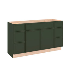 Modernform Cabinet Slim Sage Green 60" W X 34 1/2" H X 21" D Combo Cabinet 2 Doors/6 Drawers/1 False Front
