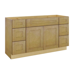 Modernform Cabinet Natural Shaker 60" W X 34 1/2" H X 21" D Combo Cabinet 2 Doors/6 Drawers/1 False Front