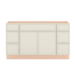 Modernform Cabinet Slim Dove White 60" W X 34 1/2" H X 21" D Combo Cabinet 2 Doors/6 Drawers/1 False Front