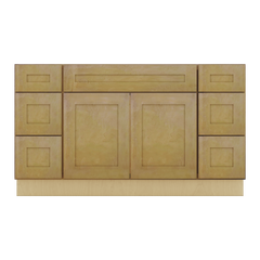 Modernform Cabinet Natural Shaker 60" W X 34 1/2" H X 21" D Combo Cabinet 2 Doors/6 Drawers/1 False Front