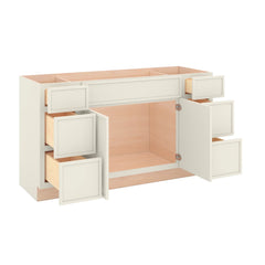 Modernform Cabinet Slim Dove White 60" W X 34 1/2" H X 21" D Combo Cabinet 2 Doors/6 Drawers/1 False Front