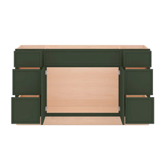 Modernform Cabinet Slim Sage Green 60" W X 34 1/2" H X 21" D Combo Cabinet 2 Doors/6 Drawers/1 False Front