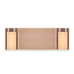 Modernform Cabinet Slim Dove White 60" W X 34 1/2" H X 21" D Combo Cabinet 2 Doors/6 Drawers/1 False Front