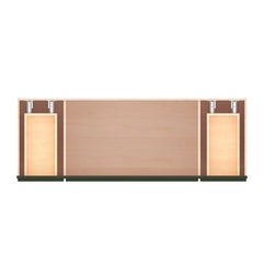 Modernform Cabinet Slim Sage Green 60" W X 34 1/2" H X 21" D Combo Cabinet 2 Doors/6 Drawers/1 False Front