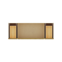 Modernform Cabinet Natural Shaker 60" W X 34 1/2" H X 21" D Combo Cabinet 2 Doors/6 Drawers/1 False Front
