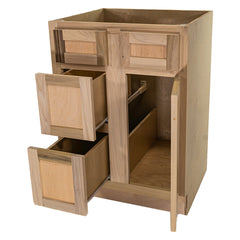 24 in. Sink and Drawer Base Vanity Bathroom Cabinet in Unfinished Poplar | Shaker Style