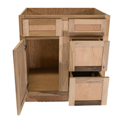 30 in. Sink and Drawer Base Vanity Bathroom Cabinet in Unfinished Poplar | Shaker Style
