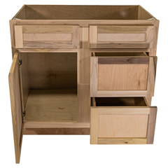 36 in. Sink and Drawer Base Vanity Bathroom Cabinet in Unfinished Poplar | Shaker Style