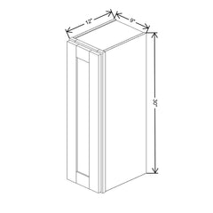 Fabuwood Allure Luna Desert Oak 9" W X 30" H X 12" D  Single Door Wall Cabinet