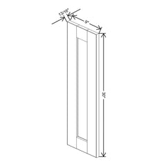 J&K Almond S2 Dummy Door Panel 09" W x 30" H