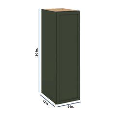 Modernform Cabinet Slim Sage Green 09" W X 30" H X 12" D  Single Door Wall Cabinet