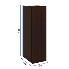 J&K Java Coffee S1 Single Door Wall Cabinet - 09" W x 30" H