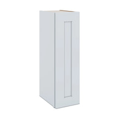 J&K White Shaker S8 Single Door Wall Cabinet - 09" W x 30" H