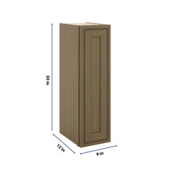 J&K Hazel H8 Single Door Wall Cabinet - 09" W x 30" H