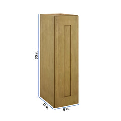 Modernform Cabinet Natural Shaker 09" W X 30" H X 12" D  Single Door Wall Cabinet