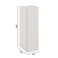 J&K Pure B5 Single Door Wall Cabinet - 09" W x 30" H