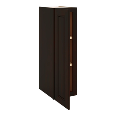 J&K Espresso K8 Single Door Wall Cabinet - 09" W x 30" H