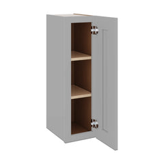 J&K Castle Grey S5 Single Door Wall Cabinet - 09" W x 30" H