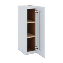 J&K White Shaker S8 Single Door Wall Cabinet - 09" W x 30" H