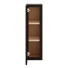 J&K Espresso K8 Single Door Wall Cabinet - 09" W x 30" H