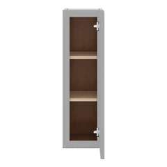 J&K Castle Grey S5 Single Door Wall Cabinet - 09" W x 30" H