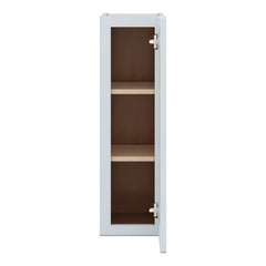 J&K White Shaker S8 Single Door Wall Cabinet - 09" W x 30" H