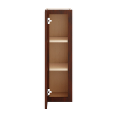 J&K Mahogany J5 Single Door Wall Cabinet - 09" W x 30" H