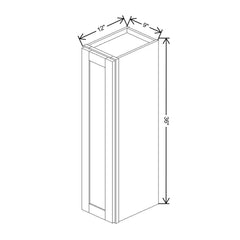 Wolf Classic Dartmouth Bayside Paint 9"W X 36"H Wall Cabinet