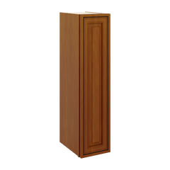 J&K Mocha Glazed K10 Single Door Wall Cabinet - 09" W x 36" H