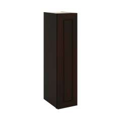 J&K Espresso K8 Single Door Wall Cabinet - 09" W x 36" H