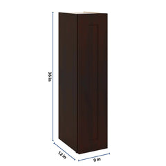 J&K Java Coffee S1 Single Door Wall Cabinet - 09" W x 36" H